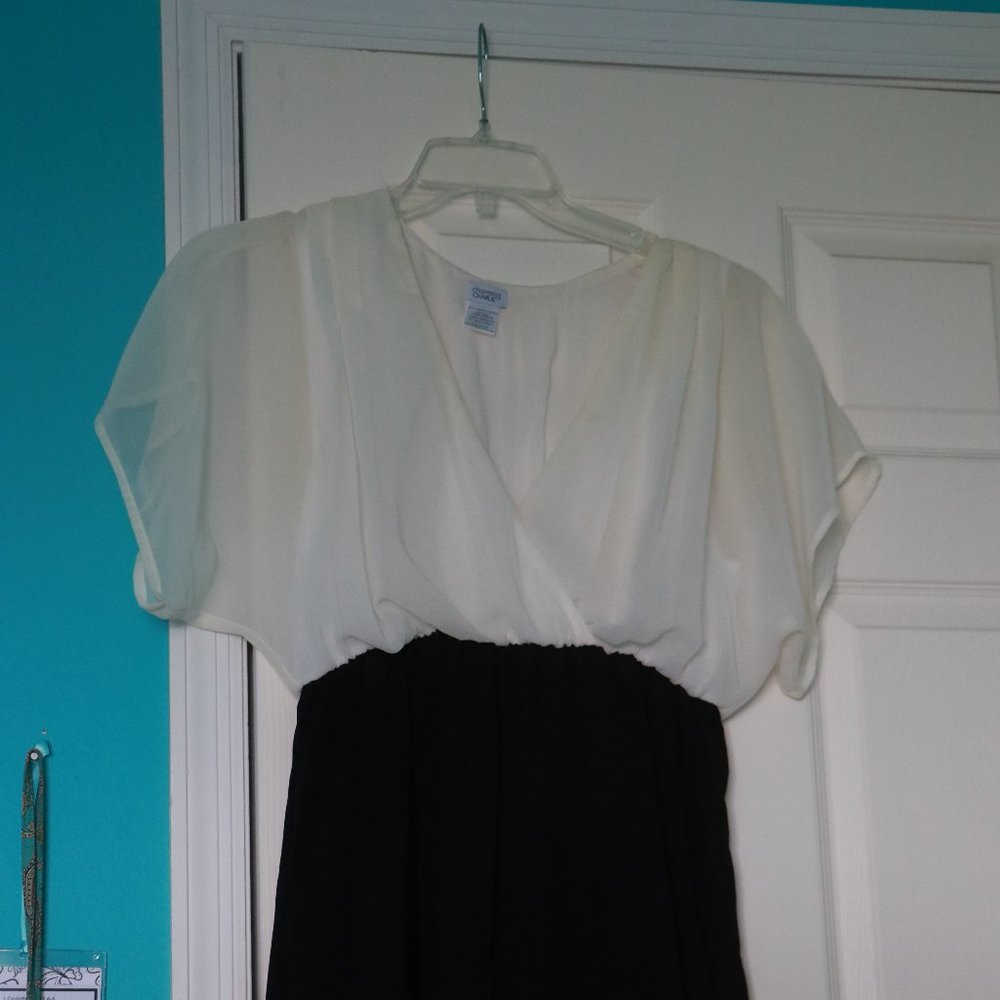 Charming Charlie Dressy Dress Black and White